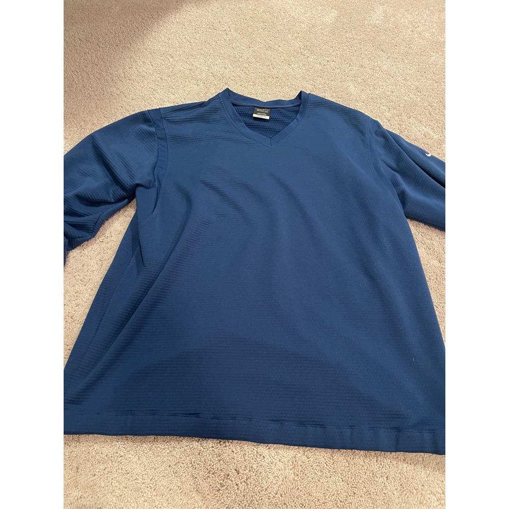 Nike Golf Men's Blue V-Neck Therma-FIT Pullover Sweater Size XXL